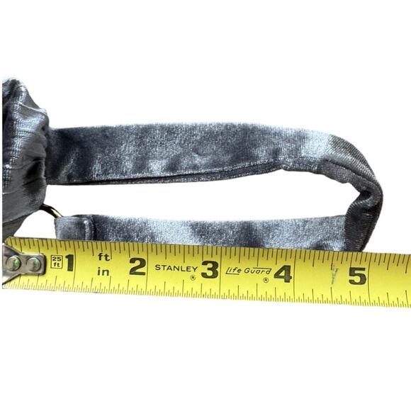 NWT Endless Rose Crushed Velvet Gray Cold-Shoulder Top, Size MEDIUM - Picture 7 of 9